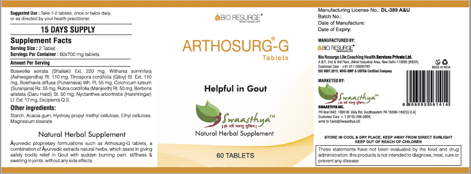 Swaasthya™ Arthosurg G Tablet