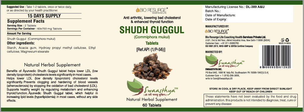 Swaasthya™ Shudh Guggul Tablet
