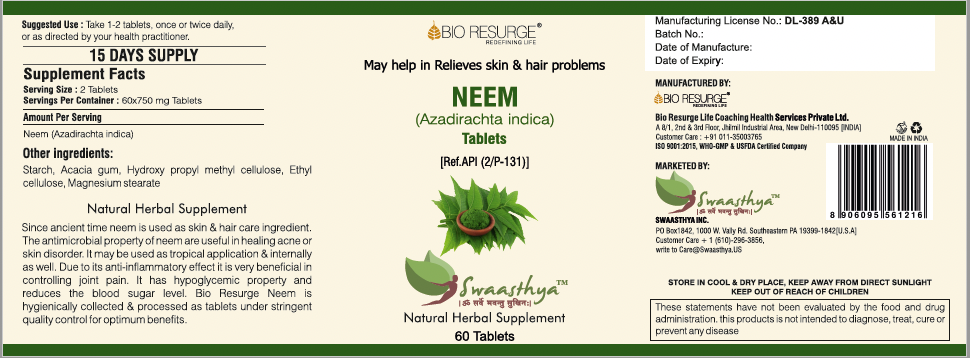 Swaasthya™ Neem Tablet